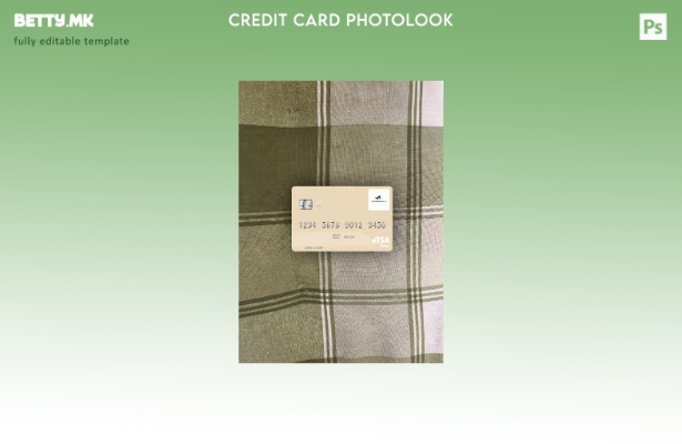 модерен стил Словенија Фактор банка виза дебитна картичка photolook преден шабло